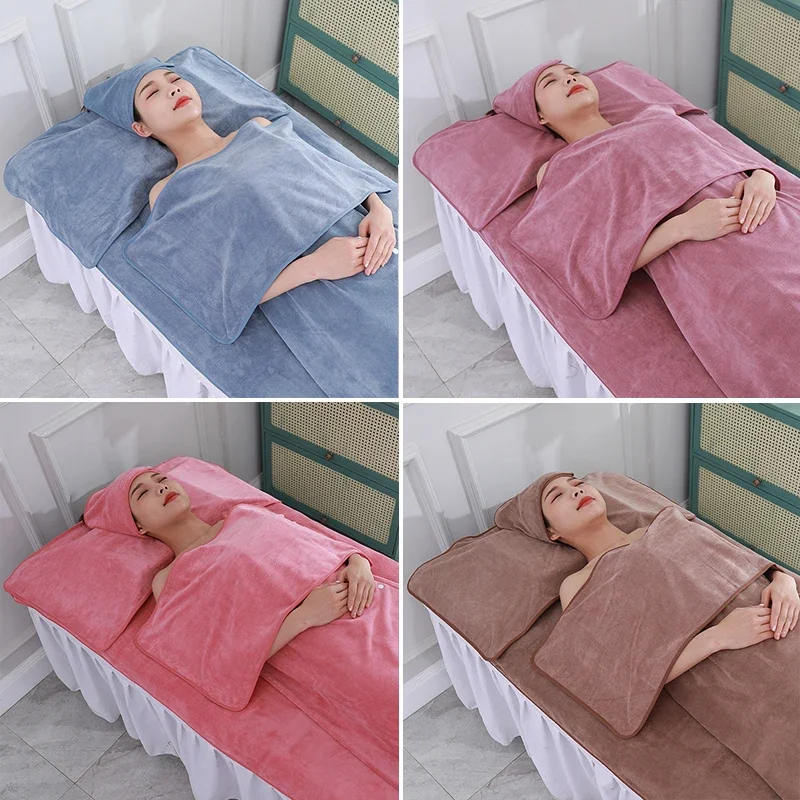 

5Pcs/Set Aesthetic Clinic Sauna Nano-velvet SPA Towel Beauty Salon Bath Hair Towels Strong Absorbent Turban Bed Towel