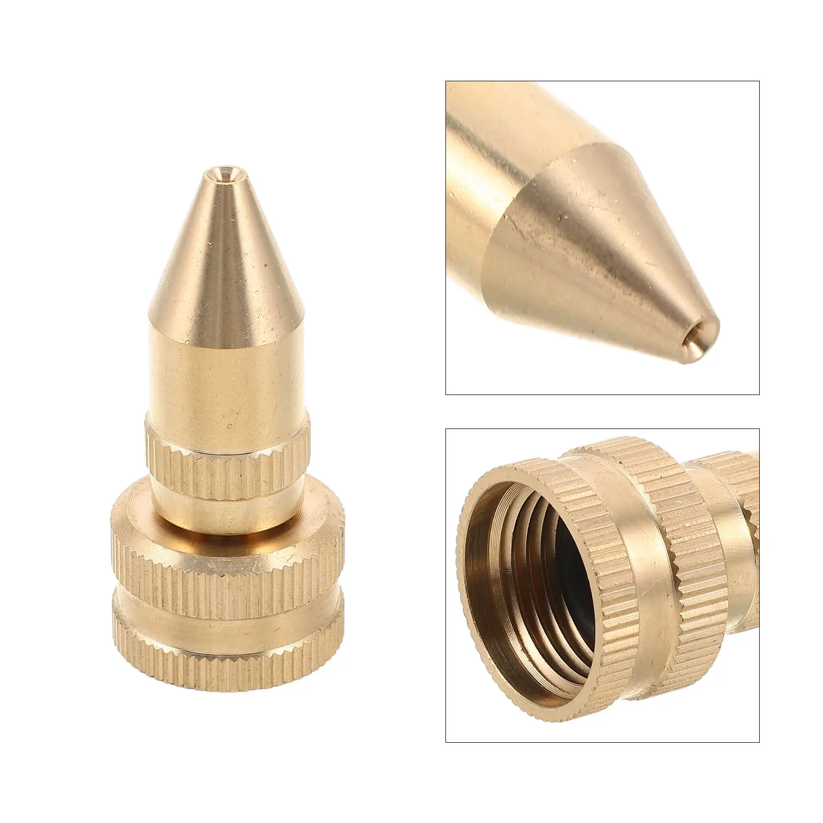 2Pcs Garden Sprayer Nozzle Brass Adjustable Replacement Spray Tip Cone Nozzle for Pump Sprayer Repair Precision Irrigation Spray