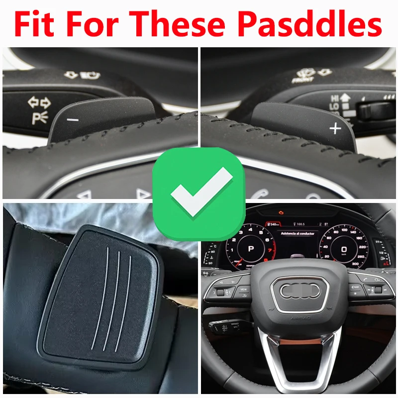 Para Audi A3 S3 A5 S5 A4 S4 B9 Q7 2016-2017 TT TTS SQ5L volante de coche paleta de cambio extensión de aluminio