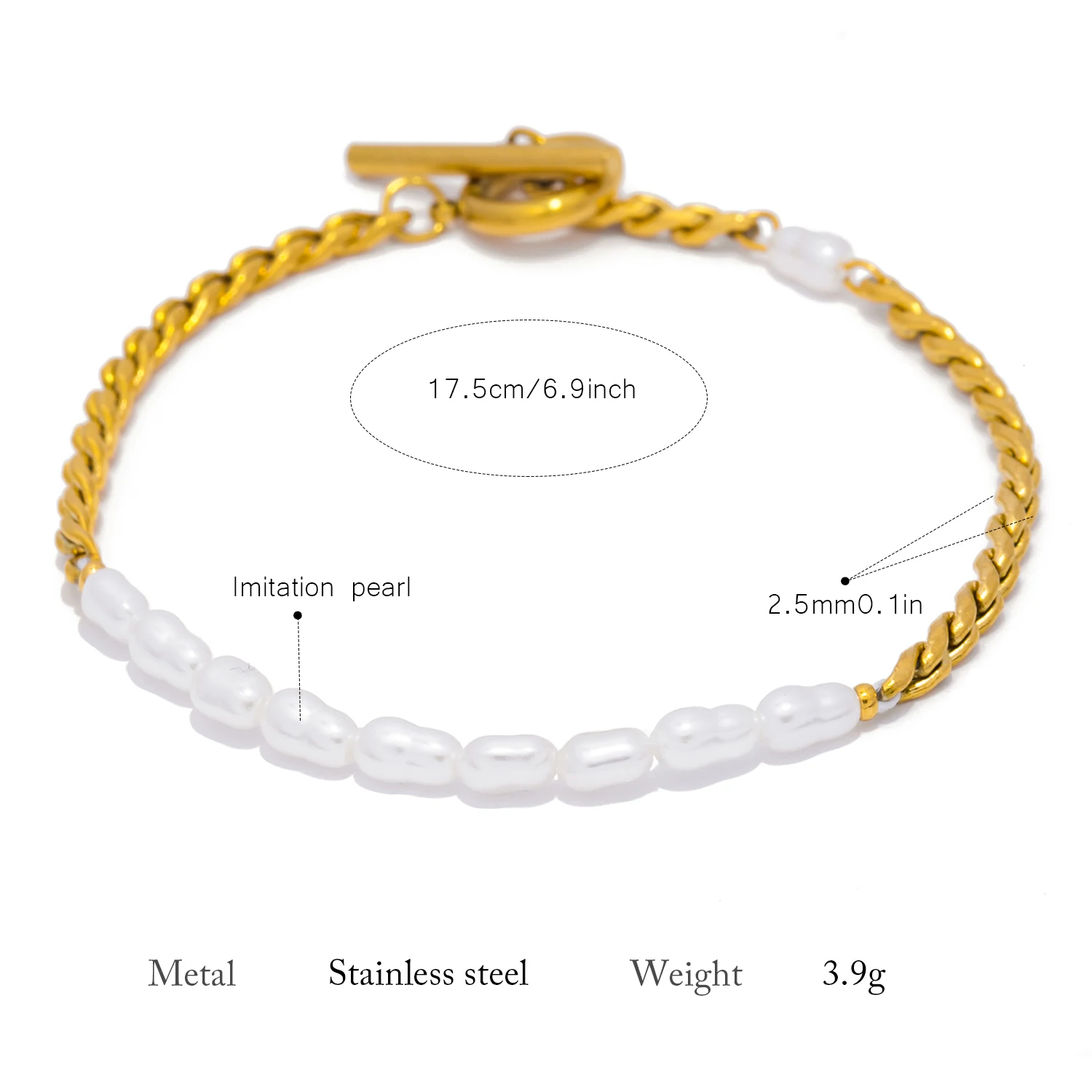 Elegant Stainless Steel Bracelet, High-quality Waterproof Jewelry
