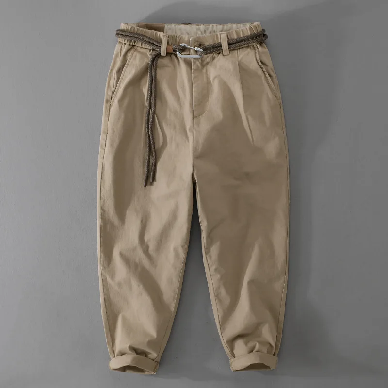 2025 New Men's clothing, Japanese workwear, pants, versatile, loose fit, youth heavyweight casual workwear, men's pants