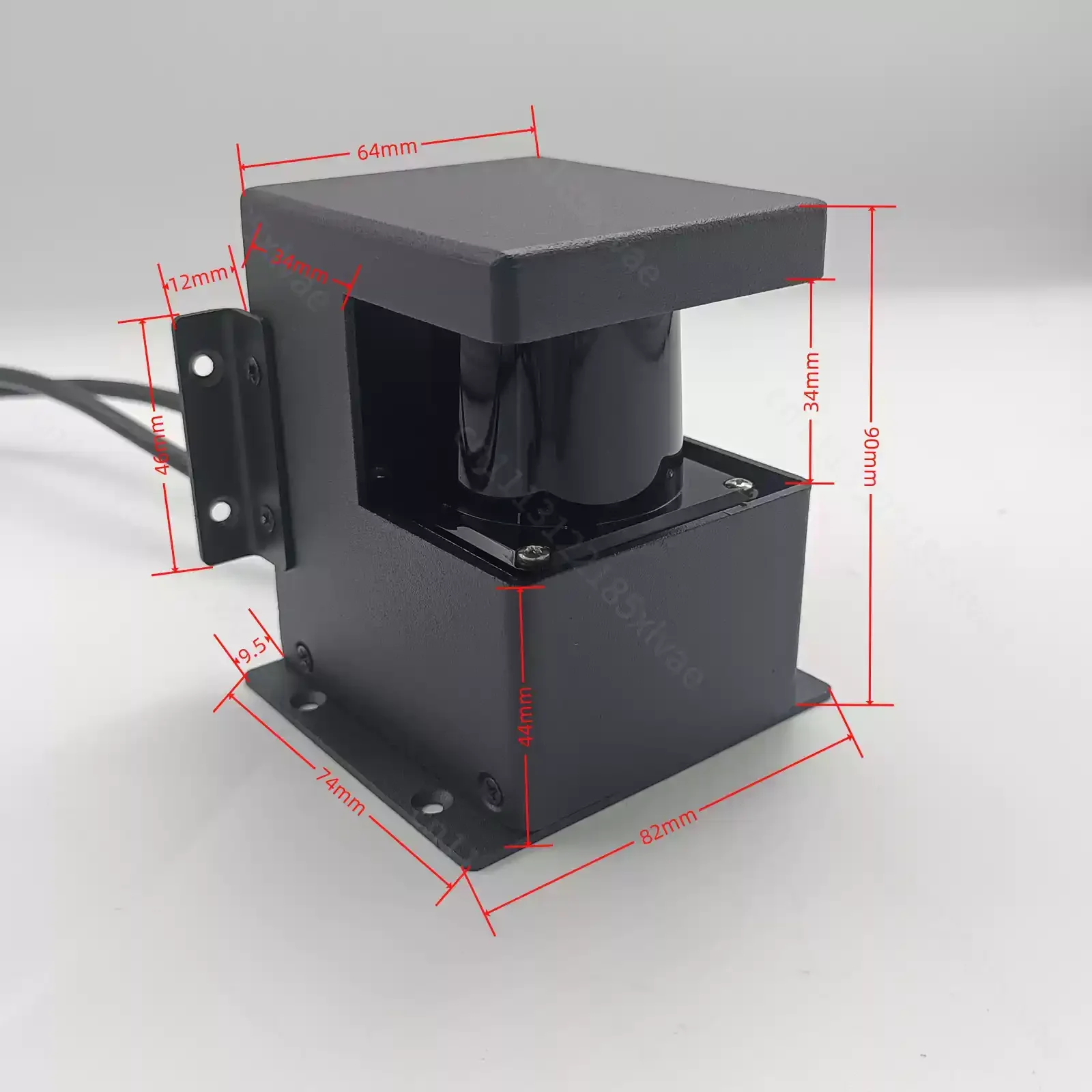 LiDAR Sensor 9CM Protective Housing Cover With Mount‑Bracket Kit For LS10H UST10LX UST05LX Robotic Laser Scanner Repair