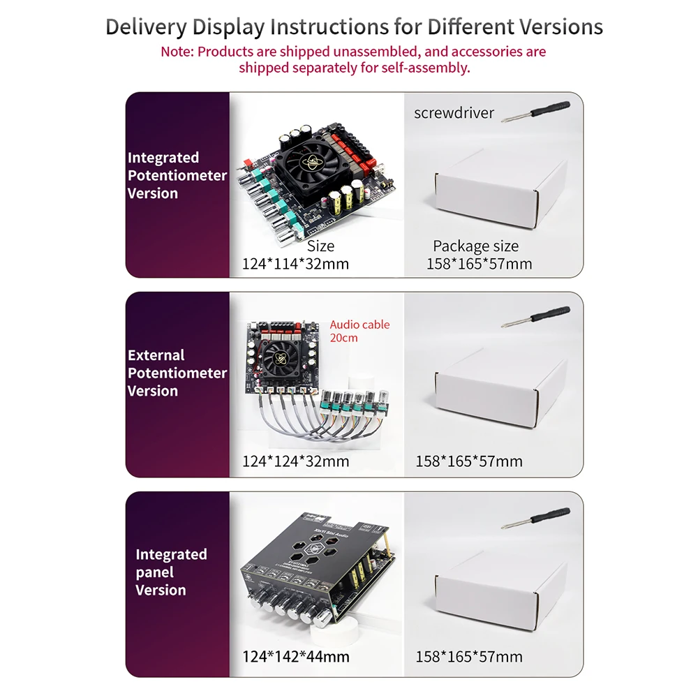 200 واط * 2 + 400 واط 2.1 قناة عالية الطاقة بلوتوث مكبر صوت رقمي مجلس TPA3223 لوحة مكبر الصوت تعديل التردد العالي/المنخفض