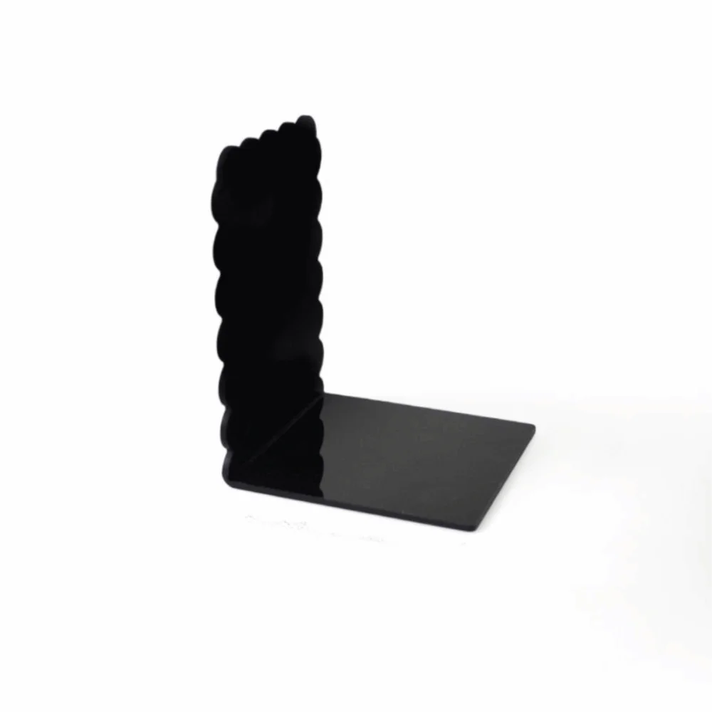 Durable Acrylic Book Display Stand Space-saving Decorative Transparent Black Bookshelf Stationery Sturdy