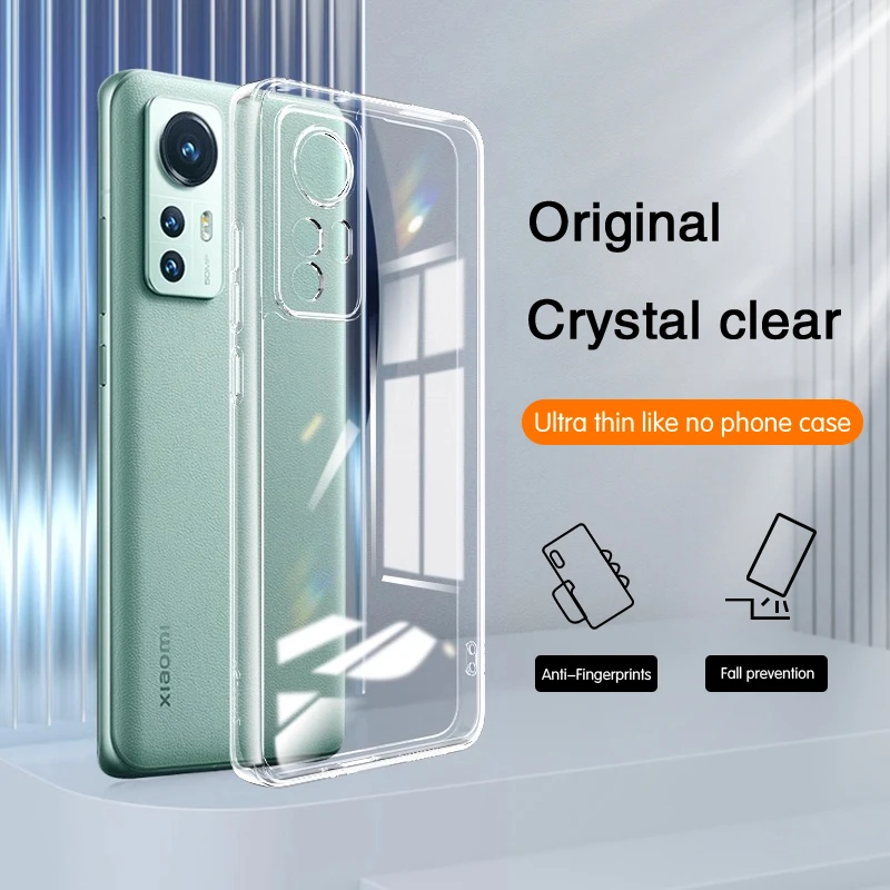 Dünne Handyhülle für Xiaomi 12 12S Pro Ultra Lite 12X 12T Pro 12Pro 12Lite 5G Weiche Kristallklare TPU Mi12 Hochwertige Rückseiten-Abdeckung