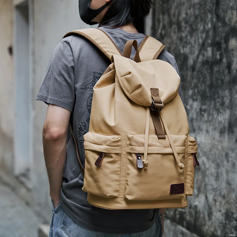 New Casual Backpack Men Brand Design Drawstring Men's Backpack Waterproof Oxford Travel Bag 15.6 Inch Laptop Backpacks Schoolbag