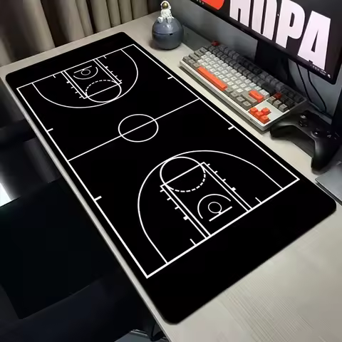 Basketball field Mouse Pad XXL Gaming Accessories Office Gamer Keyboard Desk Mat Non-Slip Laptop Large Rubber Anime Mousepad