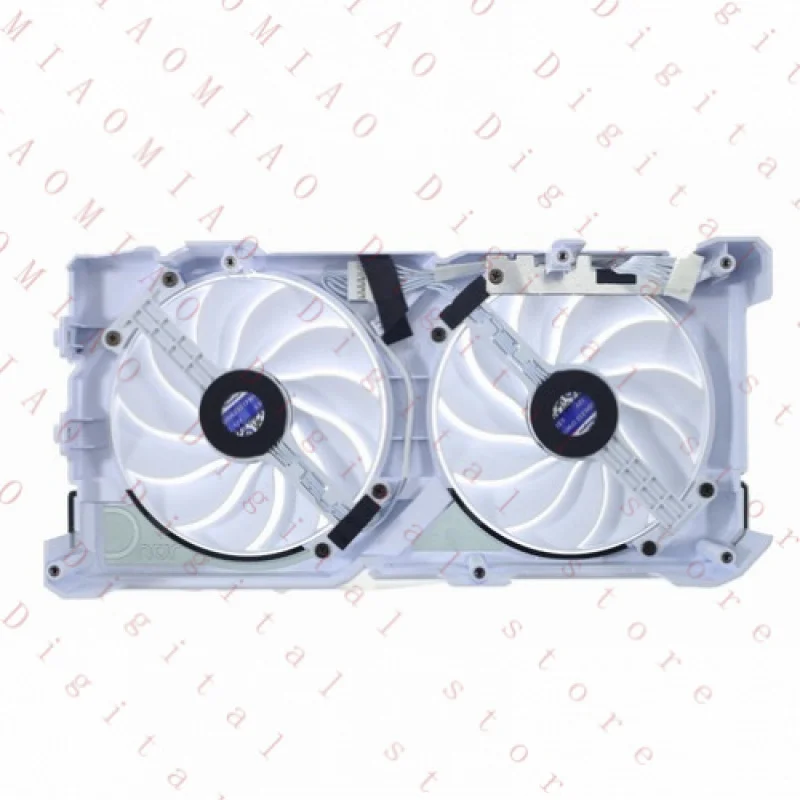 ASUS 듀얼 RTX 4060 RTX 4060 Ti 화이트 에디션용 그래픽 카드 팬 및 쉐라우드 썸네일 3