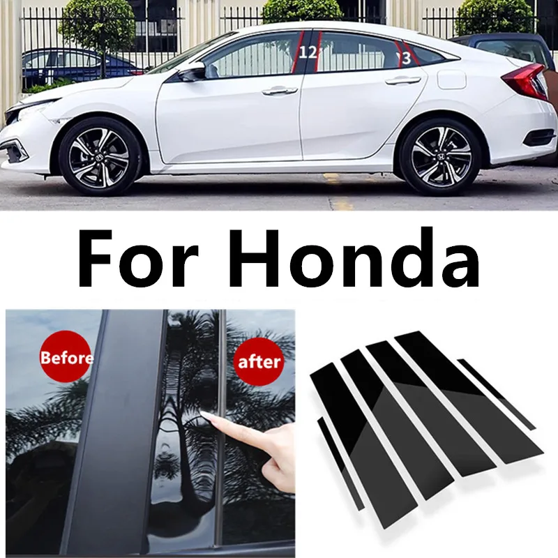 

Car Side Stickers Center B Pillar Viny Decorative Door Body For Honda CIVIC Accord Vezel FIT BREEZE ZRV HRV CRV XRV Accesories