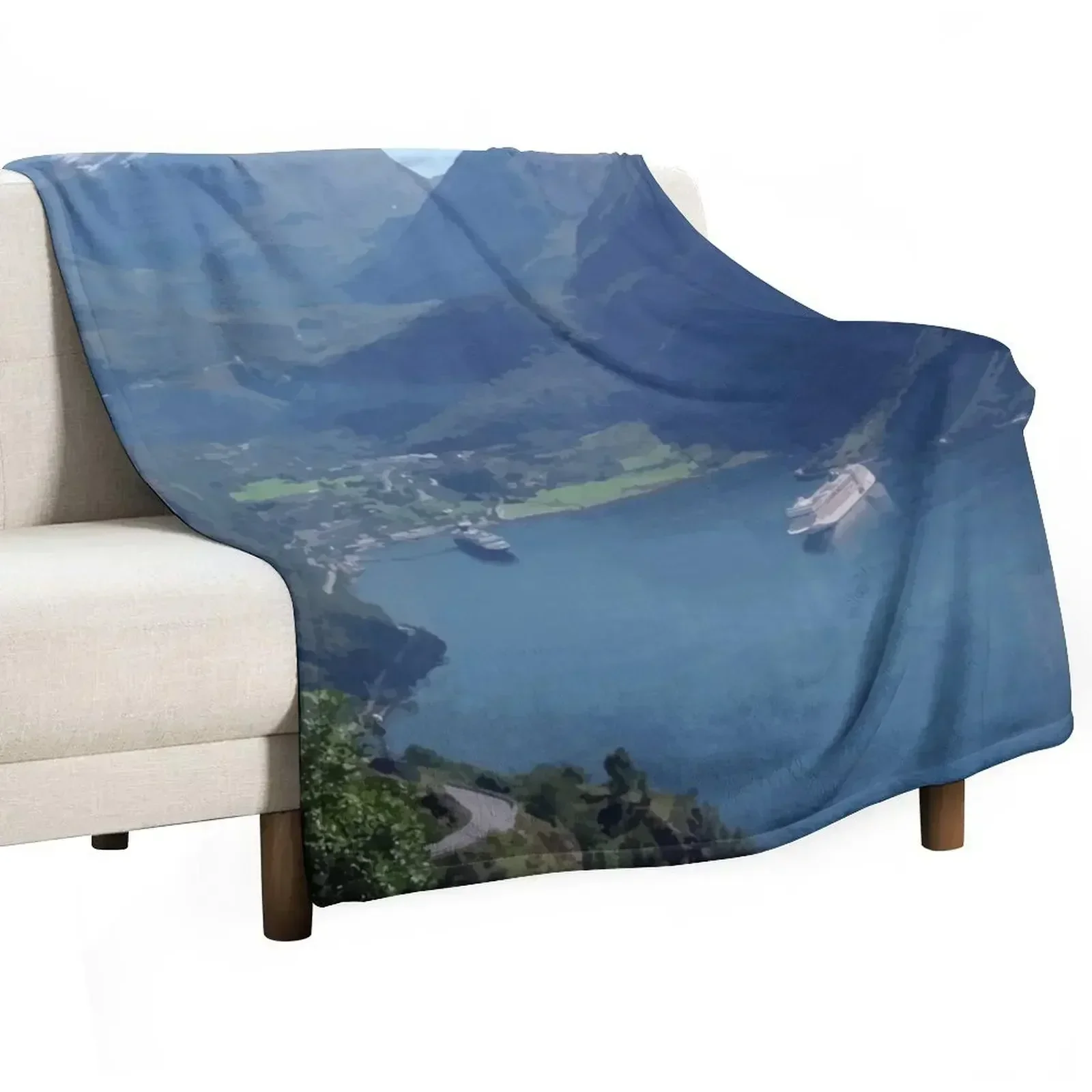 

Geiranger, Norway Throw Blanket Quilt Plush Sofa Thermal Blankets