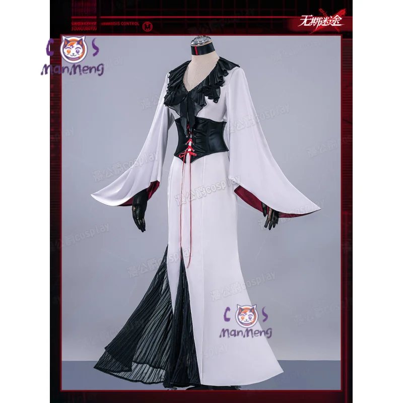 

Du Ruo MBCC-S-143 Cosplay Costume Game Path to Nowhere Dress Waist Cover Gloves Headwear Necklace Set,Halloween New Uniform