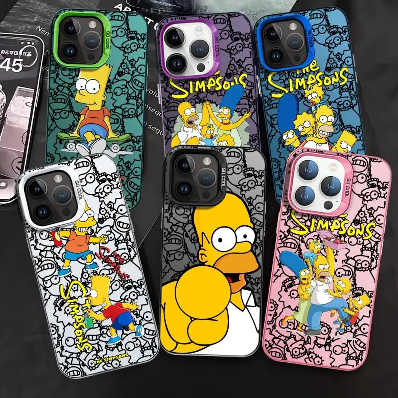 Comic Disney Simpsons Case for iPhone 12 Pro 15 Plus XR 13 XS Max 14 Pro X 11 Pro Max 11 Pro TPU Soft Cover