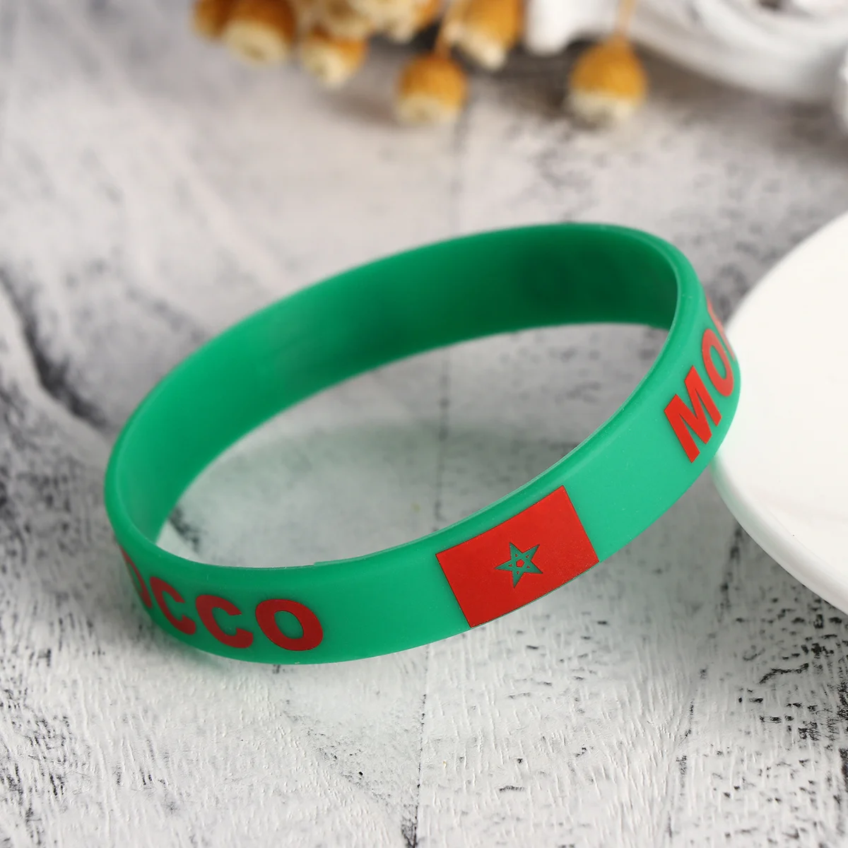 

12pcs Silicone Wristband Country Flag Bracelet For Football Match Game Event Support One Size Fits Most