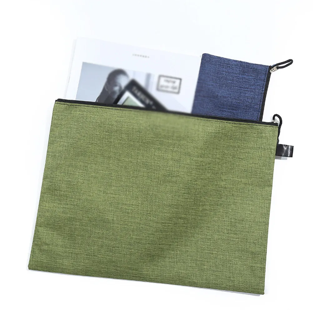 

10Pcs Waterproof Zipper File Bags B4 Size Oxford Fabric Document Organizer Portable File Pockets for School Office Business