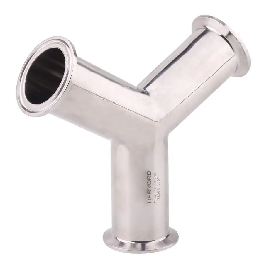 ثلاثي المشبك البارج المشبك نهاية صحيح Y نوع الصليب المحملة أنبوب الفولاذ المقاوم للصدأ 304 ثلاثة طريقة الكوع 1.5 بوصة الأنابيب OD