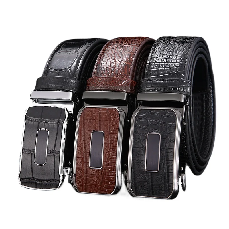 

Мужской ремень из кожи аллигатора, деловой повседневный модный джинсовый ремень, дизайнерские ремни, мужские ремни высокого качества, люксовый бренд
