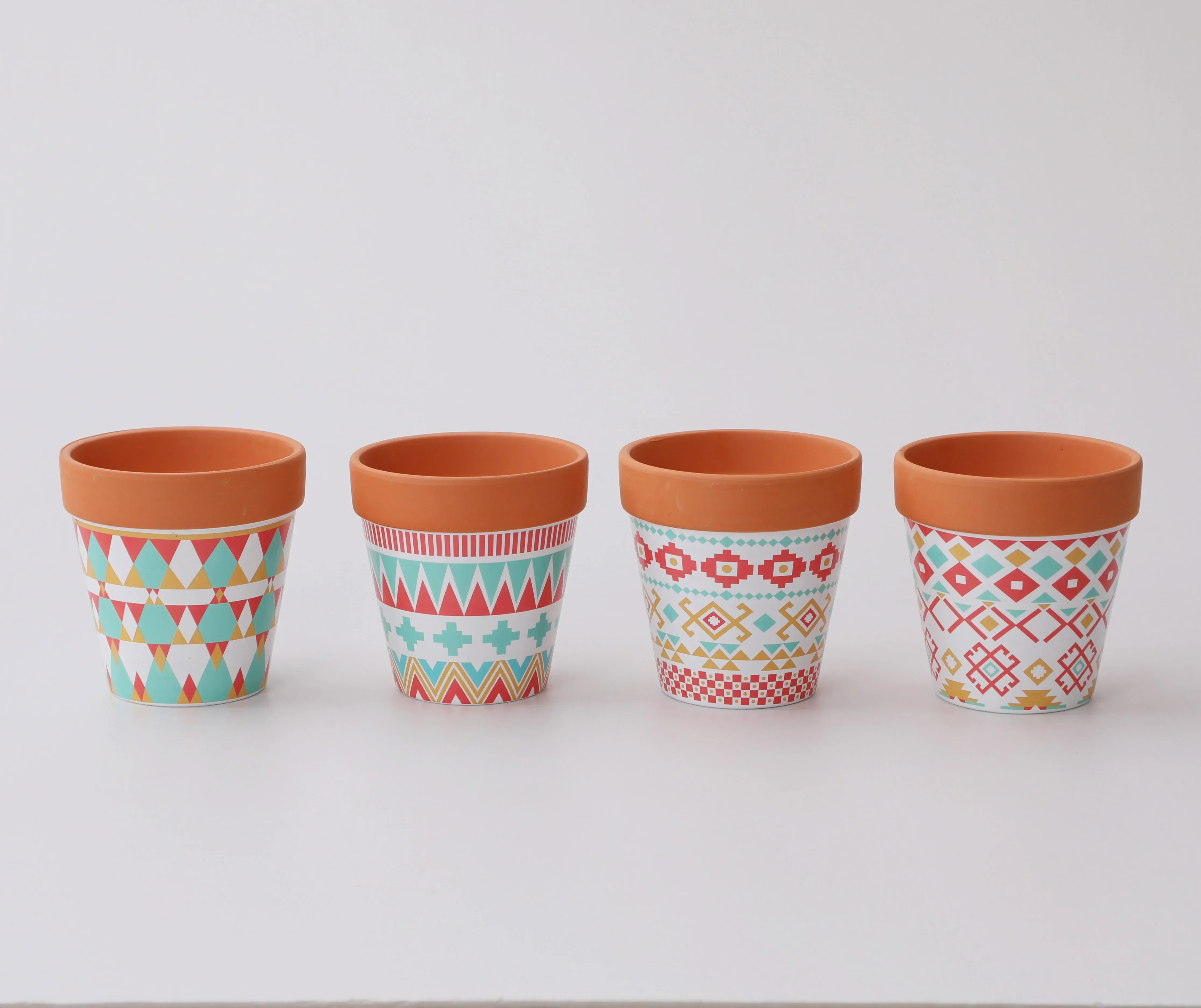 Small Mini Clay Terracotta Cactus Succulent Flower Pots Ceramic Planters with Drainage Holes