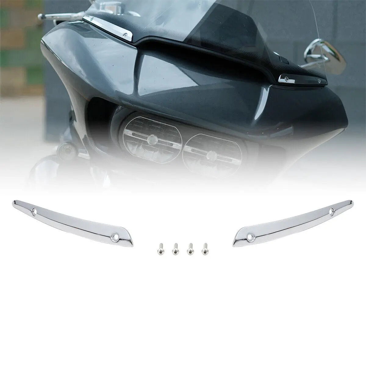 Motocicleta Split Pára-brisas Side Trim Para Harley Touring Road Glide Especial FLTRXS FLTRX Ultra FLTRUSE CVO FLTRUSE 2015-2023 22