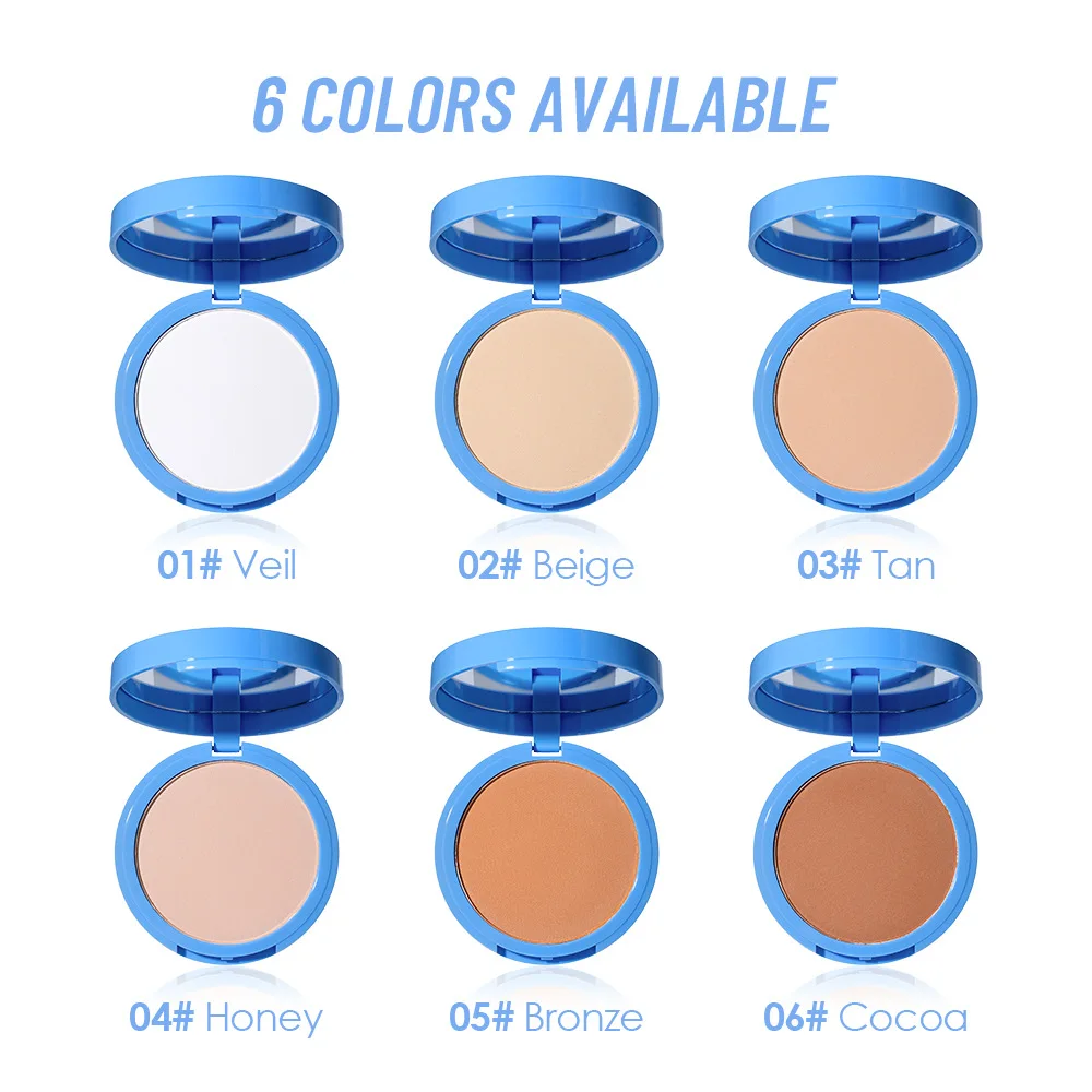 Long‑lasting Waterproof Oil‑control Matte Setting Powder Flawless Natural Face Makeup With Powder Puff Non‑fade Compact Powder