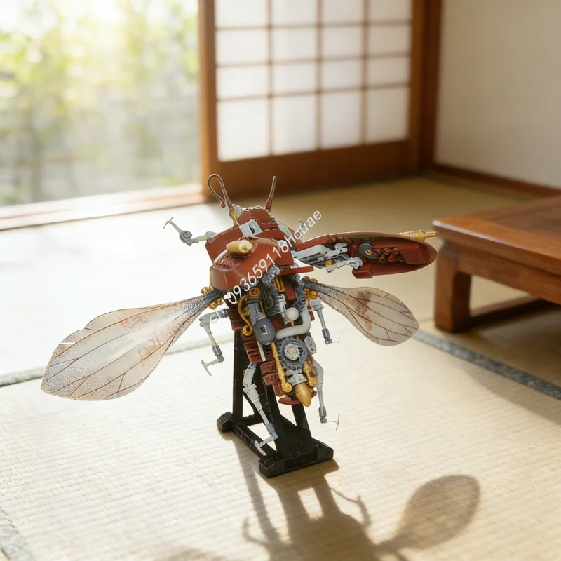 

449 деталей MOC: Конструктор в стиле стимпанк — Мотоцикл-бабочка. Развивающий конструктор для самостоятельной сборки. Идея для рождественского подарка.