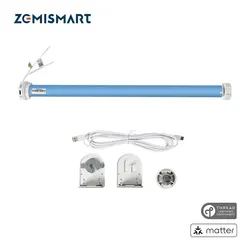 Zemismart Matter Over Thread Smart Rechargeable Roller Shade Blinds Motor for 38mm Tube Google Home App Smartthings App Control