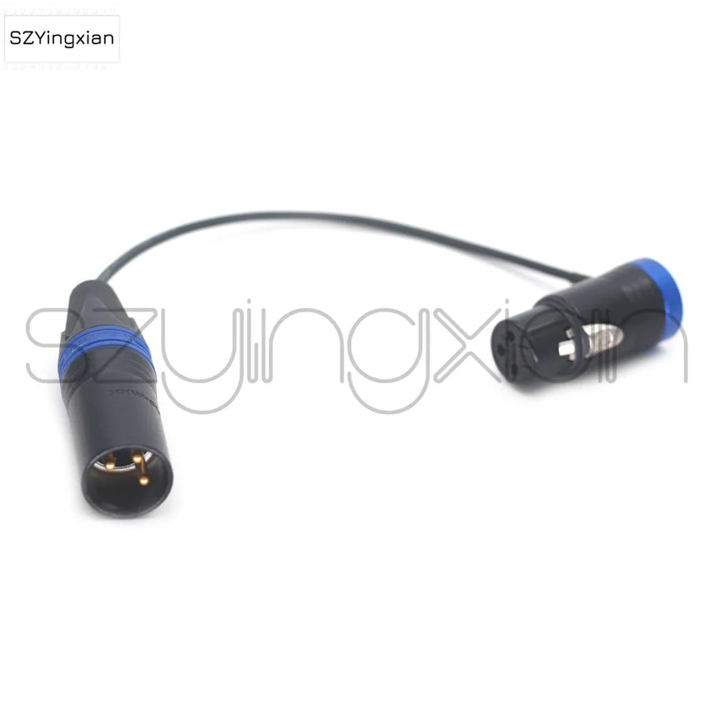 Cyclone XLR 3 Pin Male to Flat Cap Short Right Angle XLR 3 Pin Female Cable