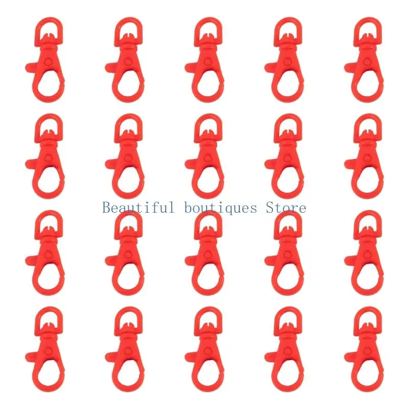 U4LF 20PCS Practical Plastic Lobster Clasps Safe Materials Jewelry Component Supplies for Jewelry Findings and Keychains