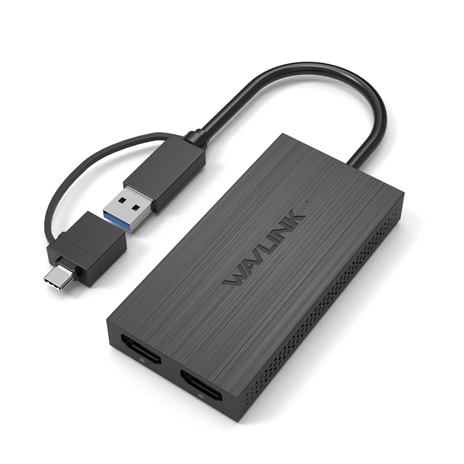 New Arrival Wavlink UG7602HC USB A USB C Mirror/Extend Mode Dual Display Splitter USB To HD MI Adapter