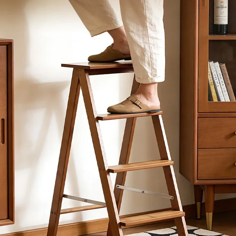 Solid Wood Ladder Stool Household Sofa Edge Several Multi-functional Ladder Stool Shelf Door Shoe Changing Stool
