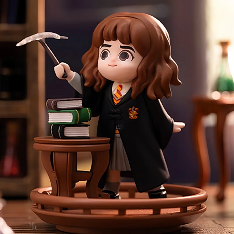 Autentyczna figurka Harry'ego Pottera z Hogwartu, Hermione, magiczny pojedynek, blind box, PVC |   Oryginalne opakowanie w zestawie Kolekcjonerska zabawka
