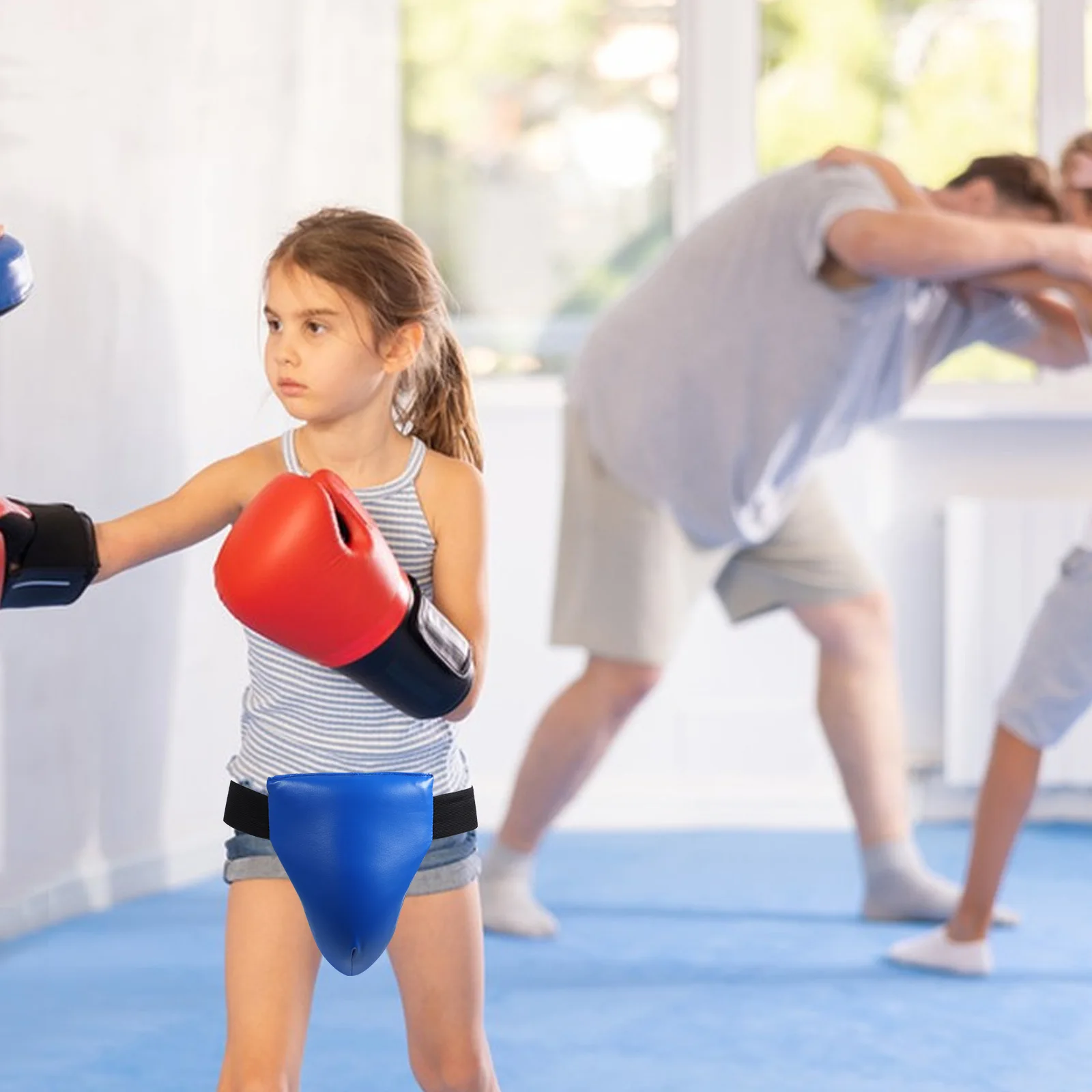 Esponja abs pu para proteção de virilha, durável, ajuste confortável, respirável para boxe, acessórios de treinamento fitness