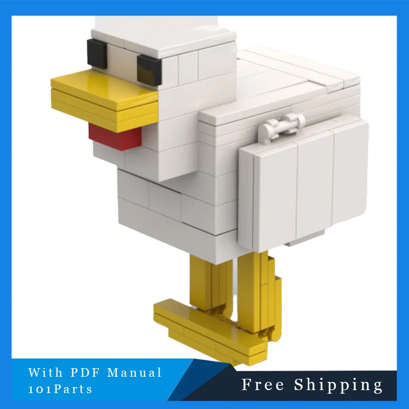 

101 PCS Animal Model Series Game World Chicken Modular MOC Building Blocks Children's Birthday Christmas Gift Assembly Toys 2025