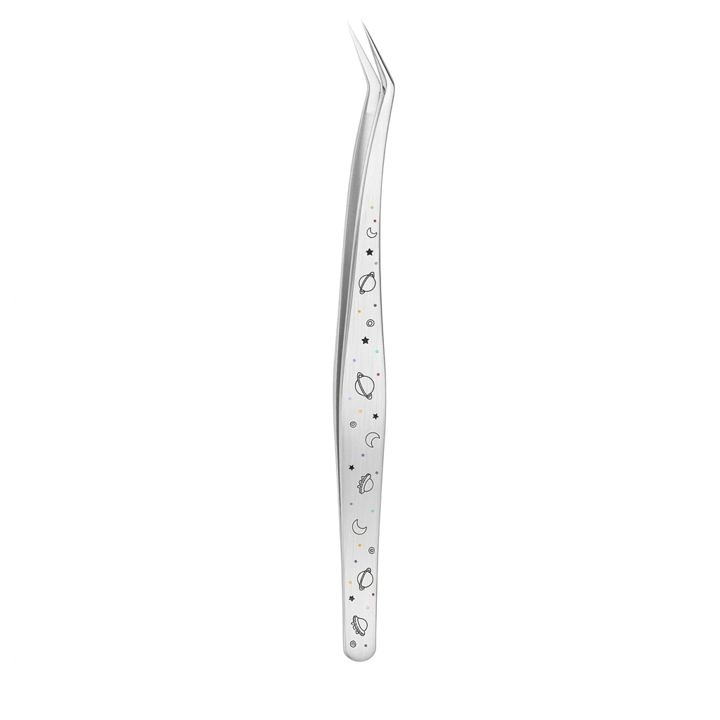 High-precision Lashes Tweezers Tool For Journaling Landscape Nail Art False Eyelashes Application Stainless Steel Durable Grip