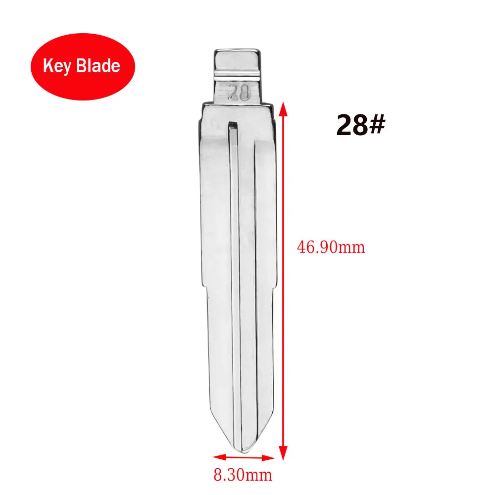 

10Pcs/Lot 28# Metal Blank Uncut Flip KD VVDI Key Blade For Kia Accent Rio New Refine For Hyundai Elantra Blade Replacement