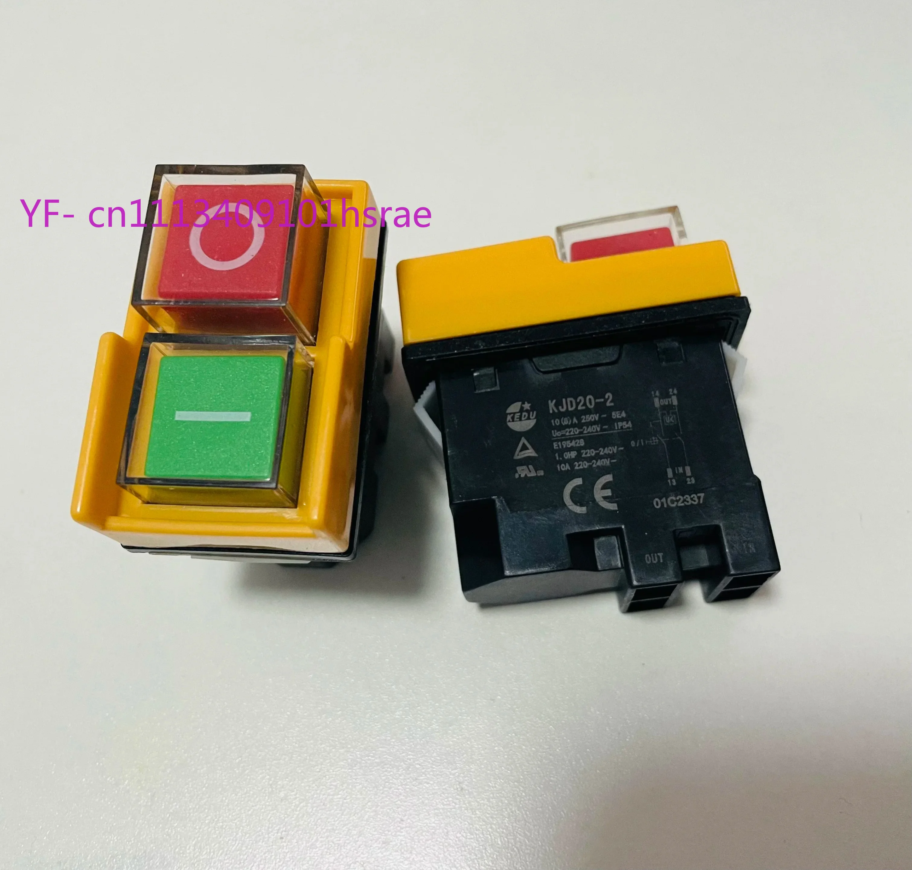 1Pcs New Original KEDU KJD20-2 Electromagnetic Switch 10(8)A 250V NVR Push Button Switch
