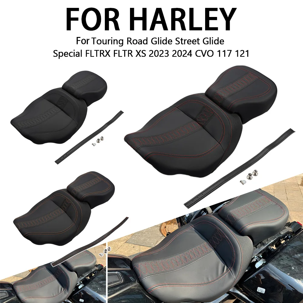 Comfortable Motorcycle Front Rear Seat Cushions For Harley Touring Road Glide Street Glide Special 2023 24 Driver Passenger Pad