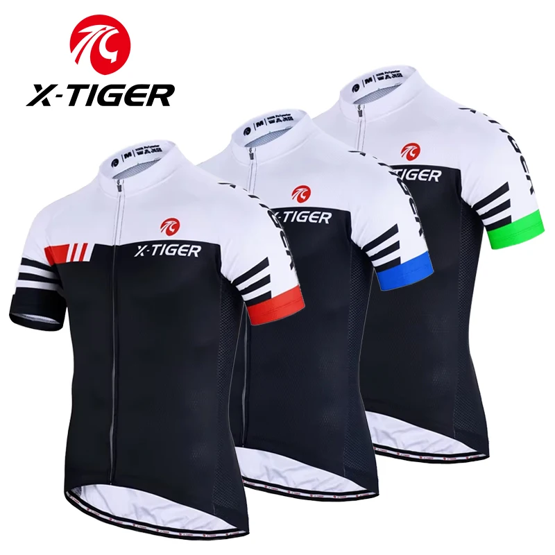 

X-TIGER Cycling Jersey Men Pro High Quality Cycling Jersey MTB Road Bike Breathable Cycling Shirt SPF 40+ Short Sleeve Clothing