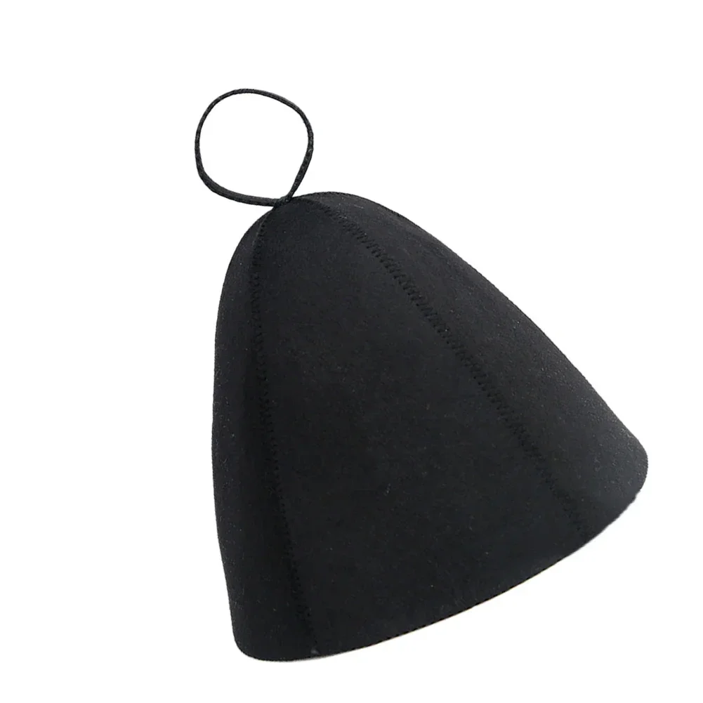 Sauna Hat Thicken Wool Felt Bathing Cup Heat Insulating Hair Protection Prevents Drying Spa Sweat Steaming Accessory 25x23cm