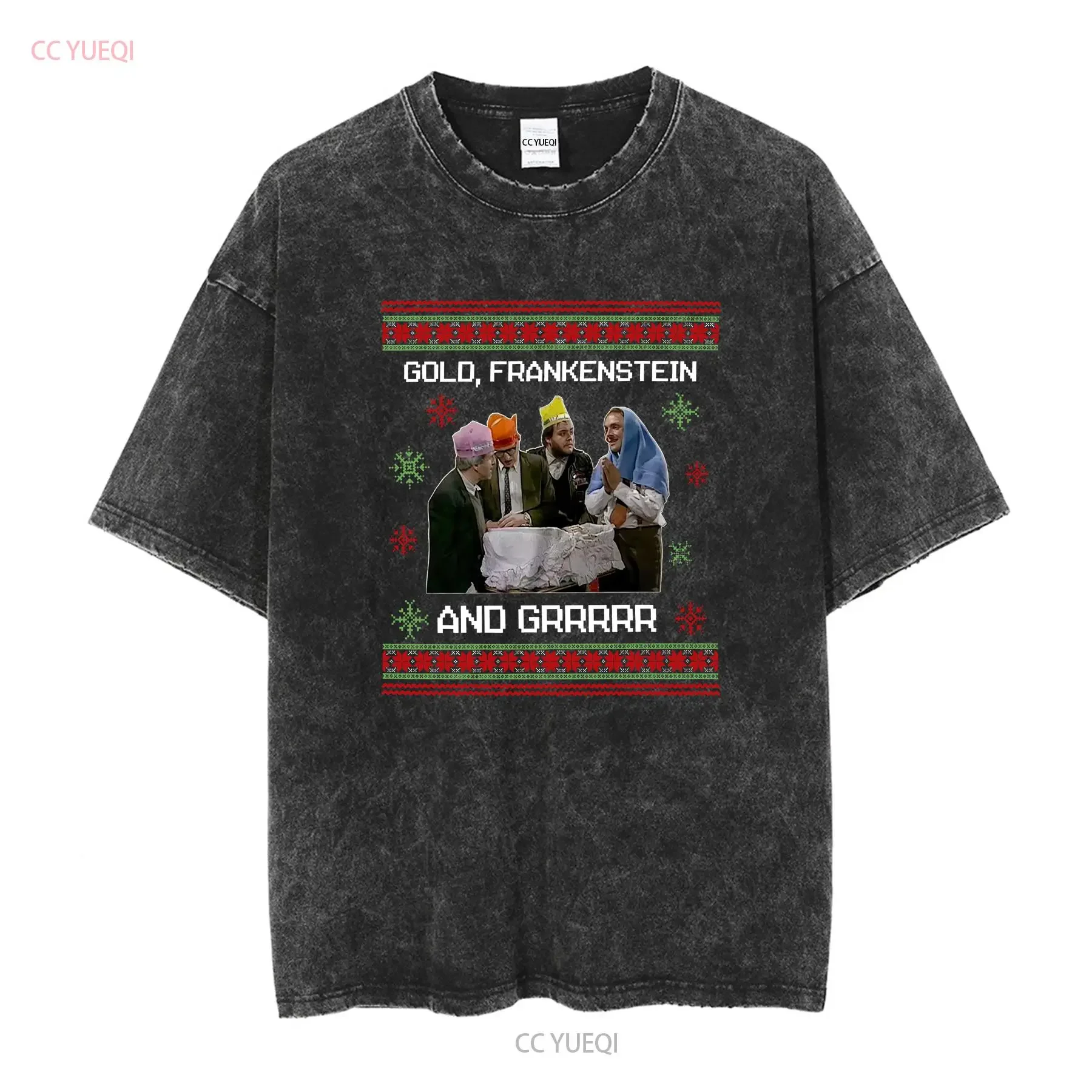 Bottom Christmas T Shirt Kids Funny Rik Mayall Xmas long or short sleeves vintage Washed Breathable Versatile Slightly Unisex