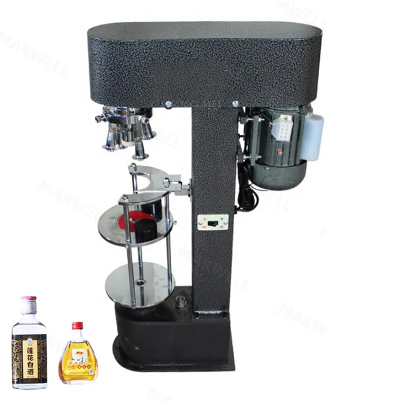 

MAKWELL Desktop Semi Automatic Juice Beer Beverage Bottle Metal Screwing Capping Machine