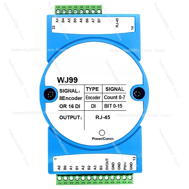 8 Way Grating Ruler Magnetic Ruler Encoder 16-Way Di Pulse Signal to Modbustcp High-Speed Counter Wj99