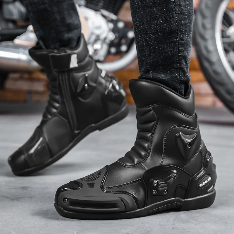 

Motorcycle Boots Men High Quality Road Racing Shoes Off-road Boots Breathable Leisure Sports Shoes Botas Para Moto Hombre