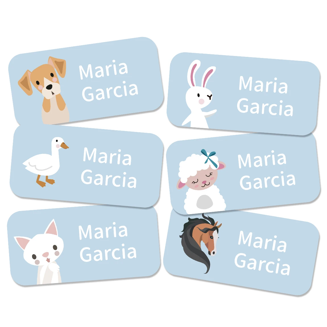 Custom Name Stickers, Waterproof Personalized Labels with Cute Cartoon Designs for Bottles, Boxes, Bags & Supplies