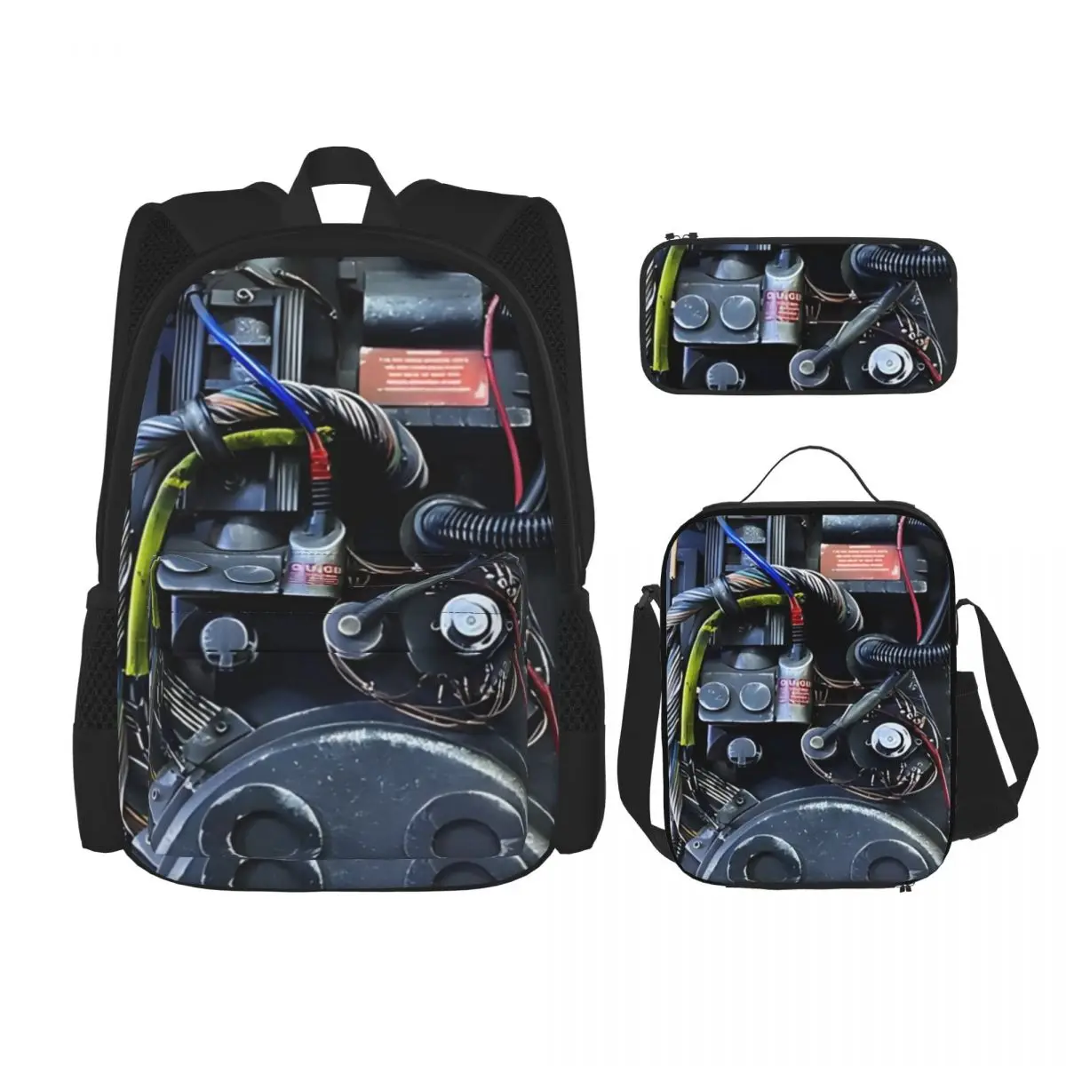 HOT Sale Ghostbuster Proton Pack Backpack School bag, pencil case, lunch bag combination