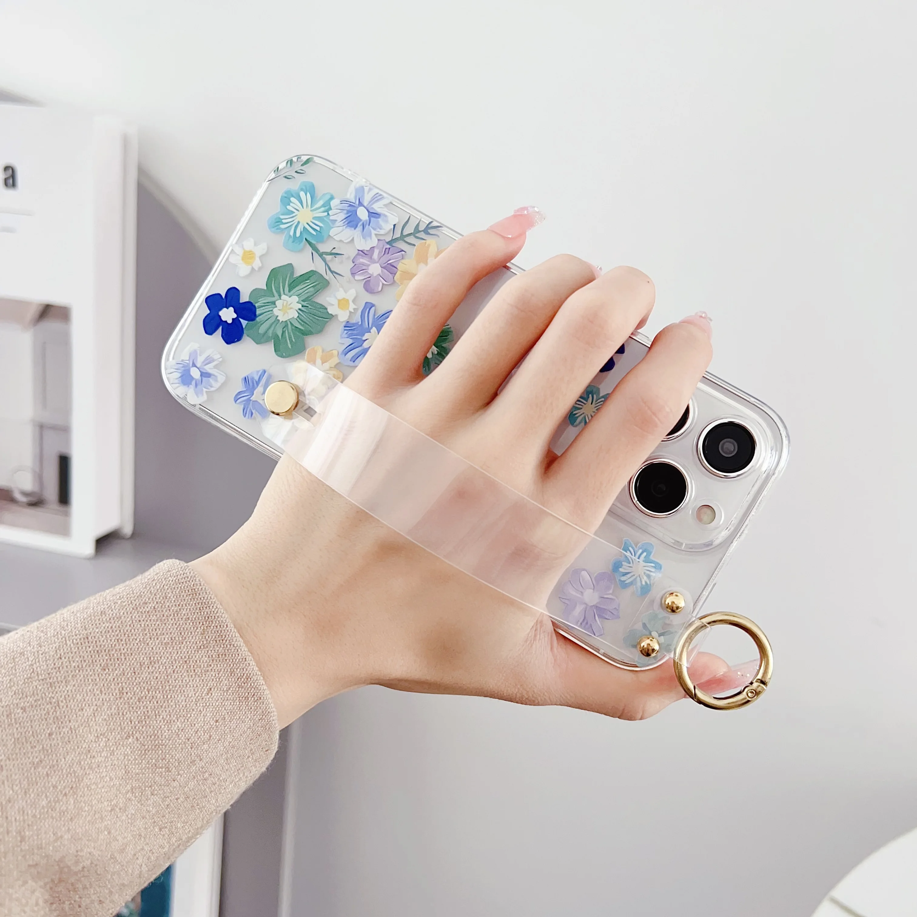 Для Sony Xperia 1 10 В 1 В 5 В 5III 10III 1III 5II 10II 1II Pro1 5iV 8 5 XZ4 XZ3 10VI 1VI Маленький чехол с цветочным принтом на запястье