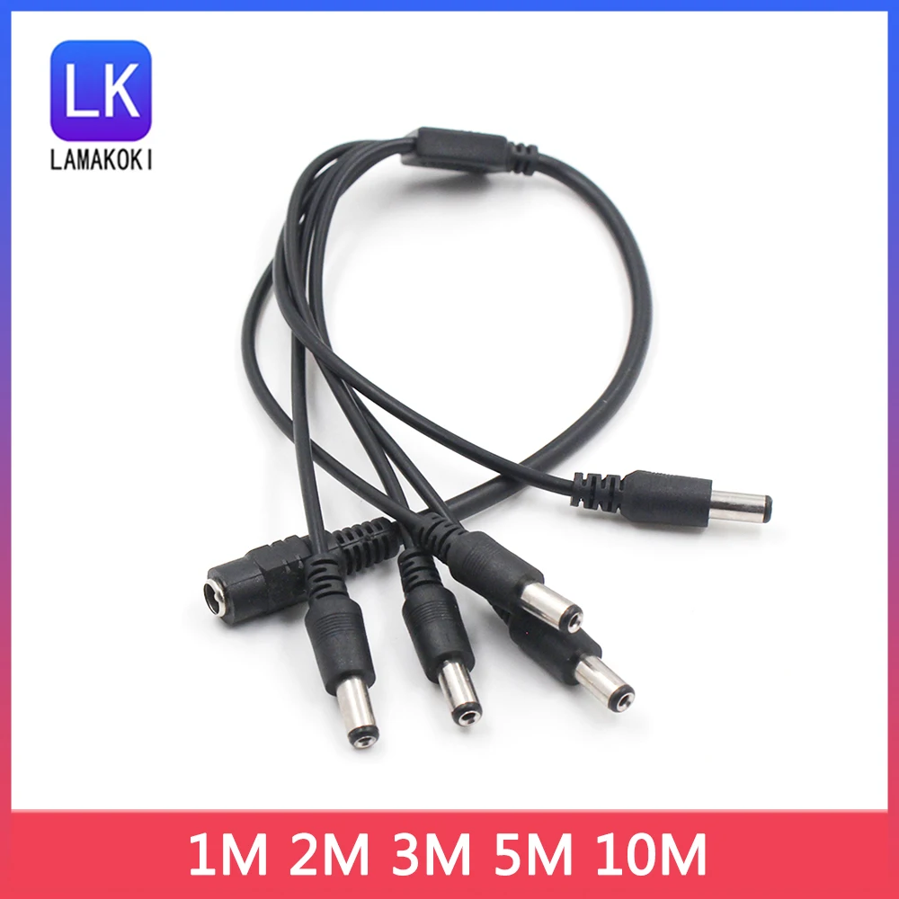 DC Extension Cable 1M 2M 3M 5M 10M 2.1mm x 5.5mm Female to Male Plug For 12V Power Adapter Cord Home CCTV Camera LED Strip Light