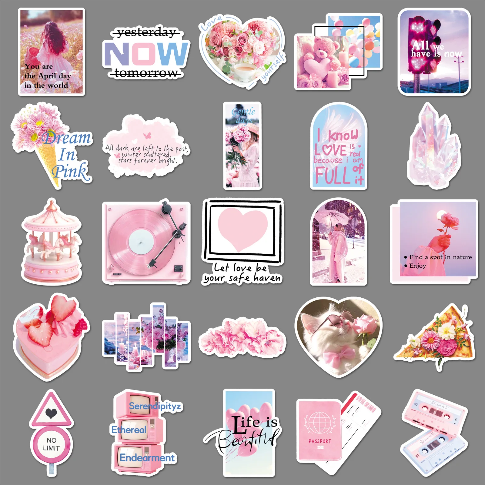 10/50 pçs rosa encontro ins estilo graffiti adesivos engraçado criativo dos desenhos animados decalque diy bagagem telefone guitarra copo clássico criança brinquedos