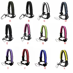 Outdoor Water Bottle Handle Parachute Cord Drink Bottle Carrier Strap Rope Outdoor Accessory, Sapphire