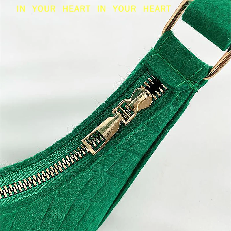 XCandy Color Advanced Design Texture Armpit Handbags Felt Shoulder Bags For Women Women's Subaxillary Bag Purses Crescent Bag