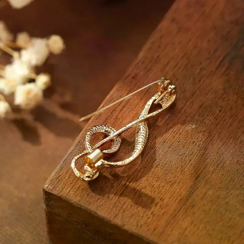 Fun Music Note Enamel Pin Unique Treble Clef Brooch Metal Lapel Badge for Coat Backpack Gift for Guitar Violin Players